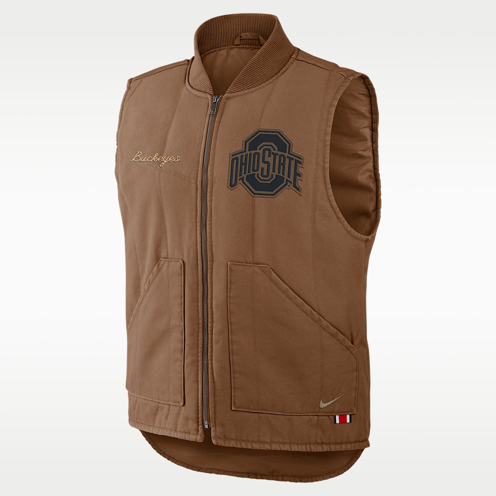 Ohio State Academic Men's Nike College Padded Full-Zip Vest. Nike.com